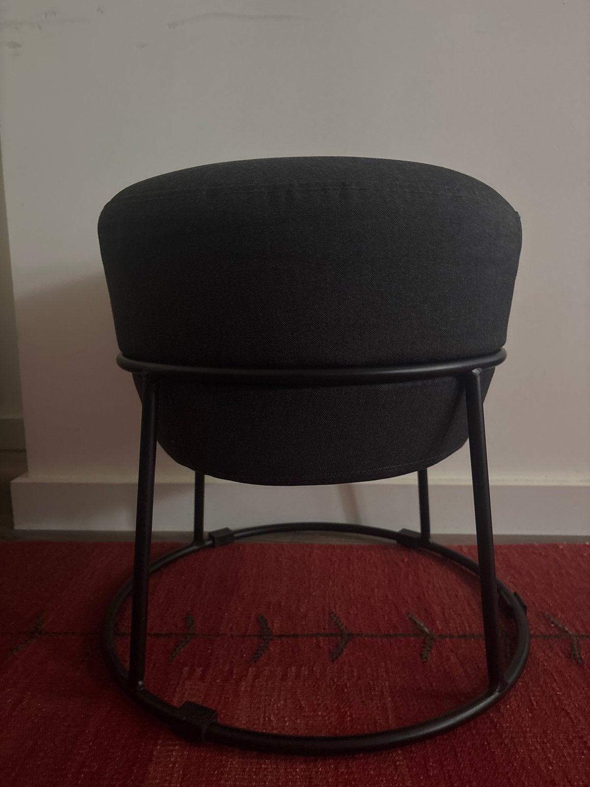 IKEA Ottoman - Zo goed als nieuw - Donkergrijs - 2 stuks, Ophalen, Zo goed als nieuw, Rond, Stof