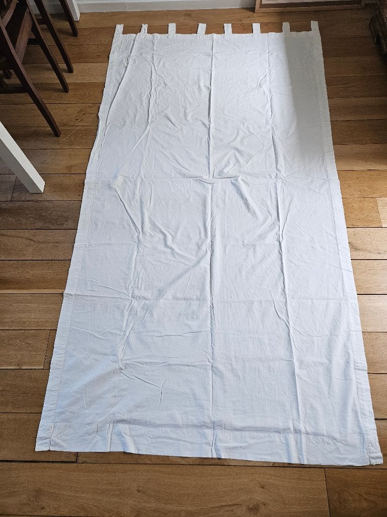 2x Gordijn wit 238x130, Huis en Inrichting, Stoffering | Gordijnen en Lamellen, 100 tot 150 cm, 200 cm of meer, Wit, Ophalen of Verzenden