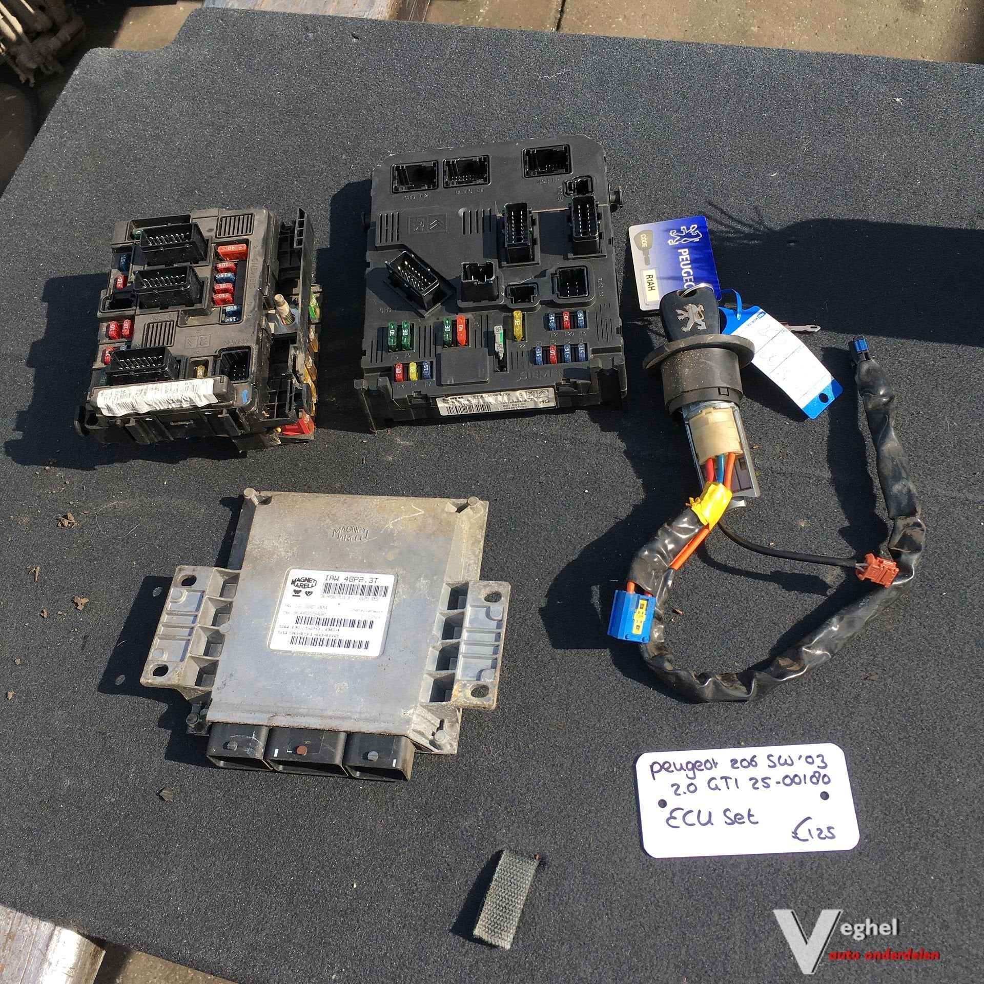 Peugeot 206 gti 2.0 16v Sw 2003 2500180   ECU Set, Gebruikt, -, -, Ophalen of Verzenden