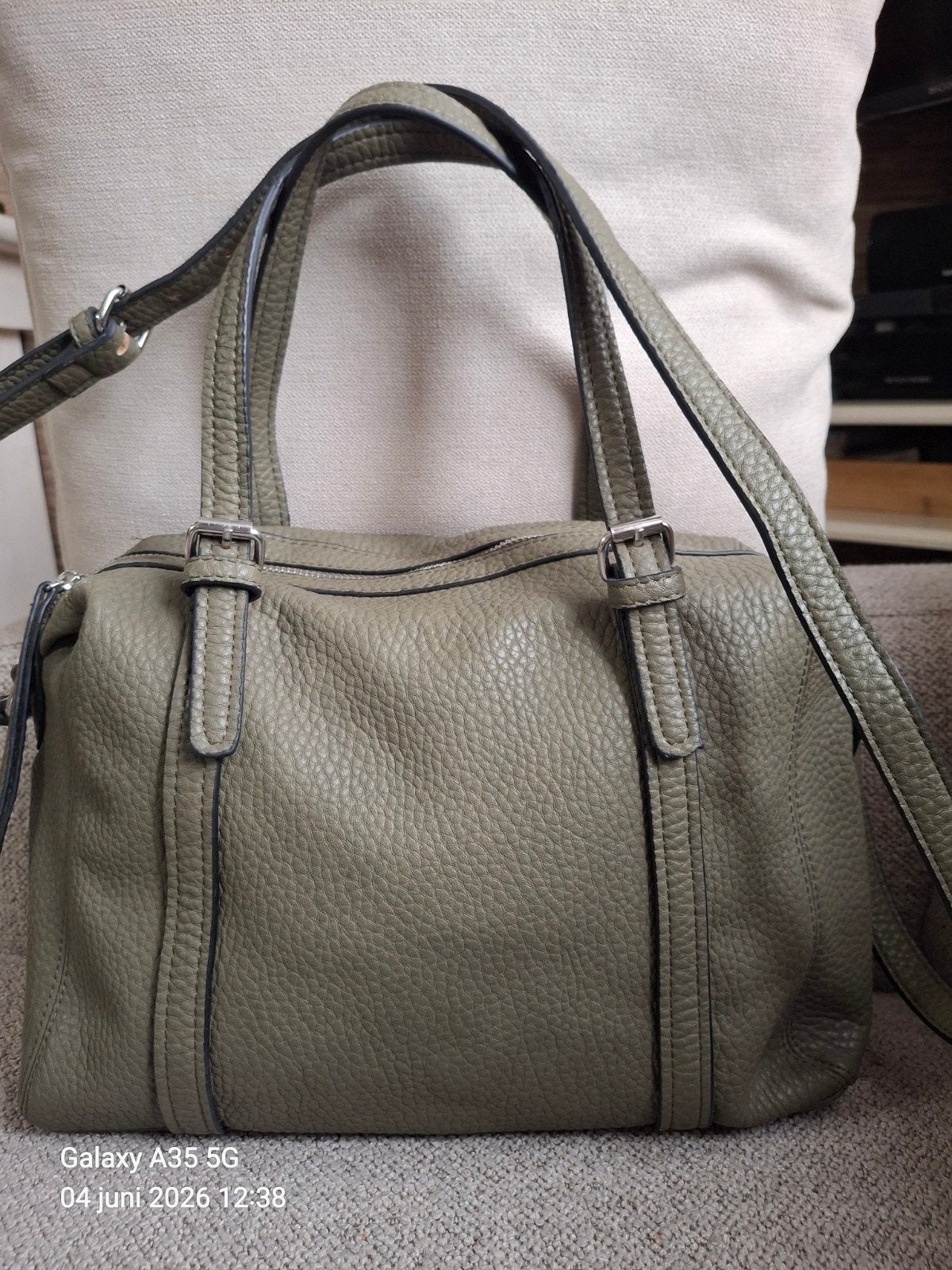 Grote handtas/kleine weekendtas, Ophalen of Verzenden, Zo goed als nieuw, Groen, Handtas