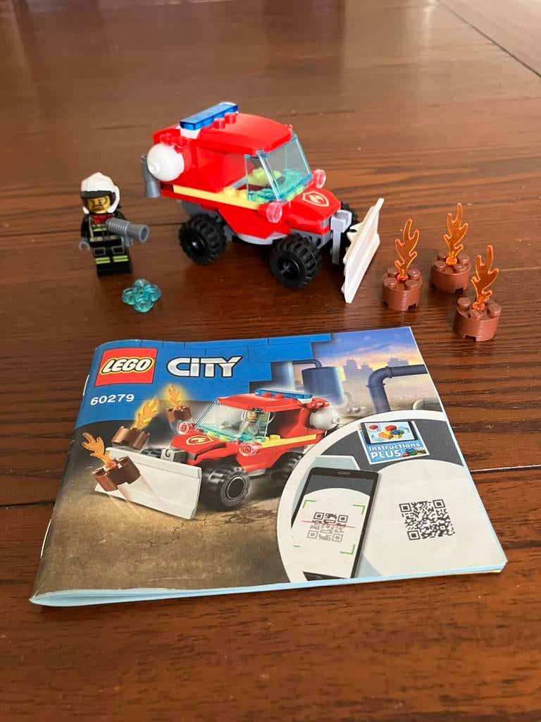Lego 60279 city brandweerauto compleet met boekje, Ophalen of Verzenden, Zo goed als nieuw, Complete set, Lego