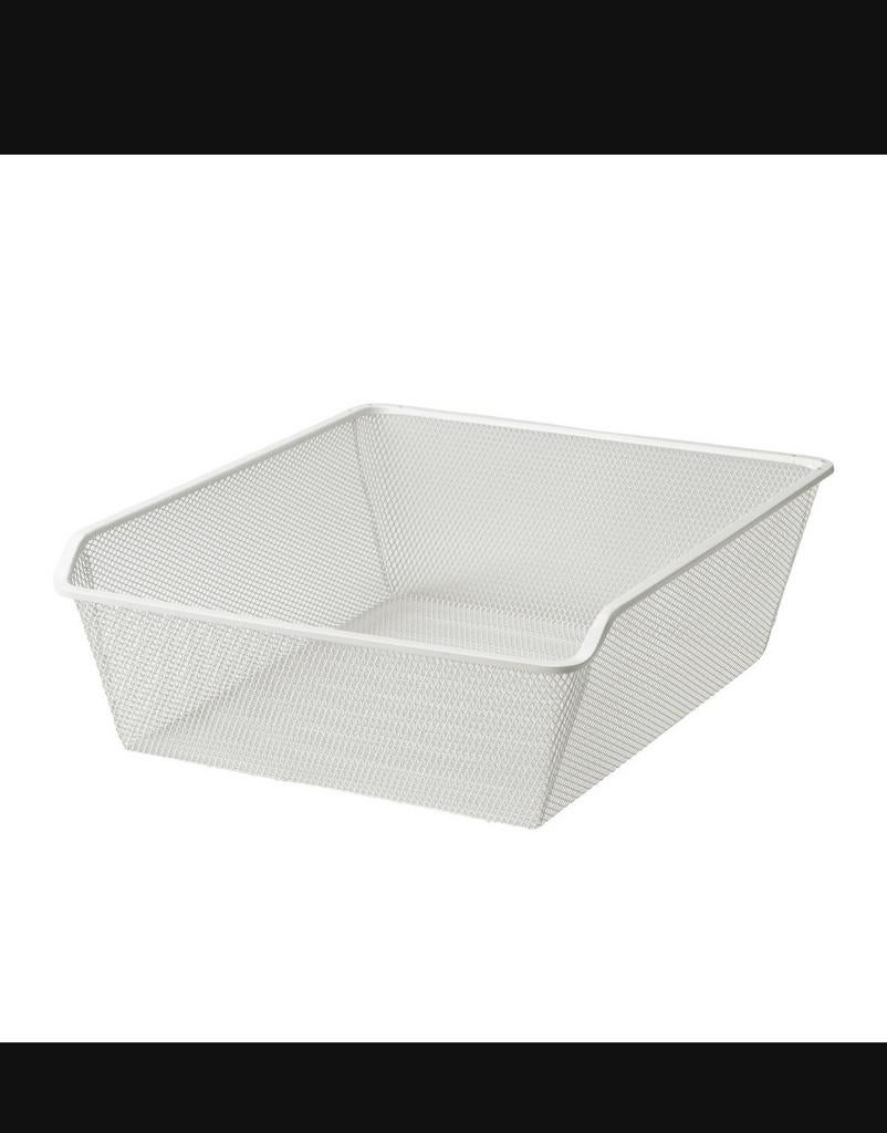 NIEUW: IKEA Fijndraad Mand Wit 50x58cm - Opbergmand, Overige materialen, Mand, Nieuw, Ophalen of Verzenden