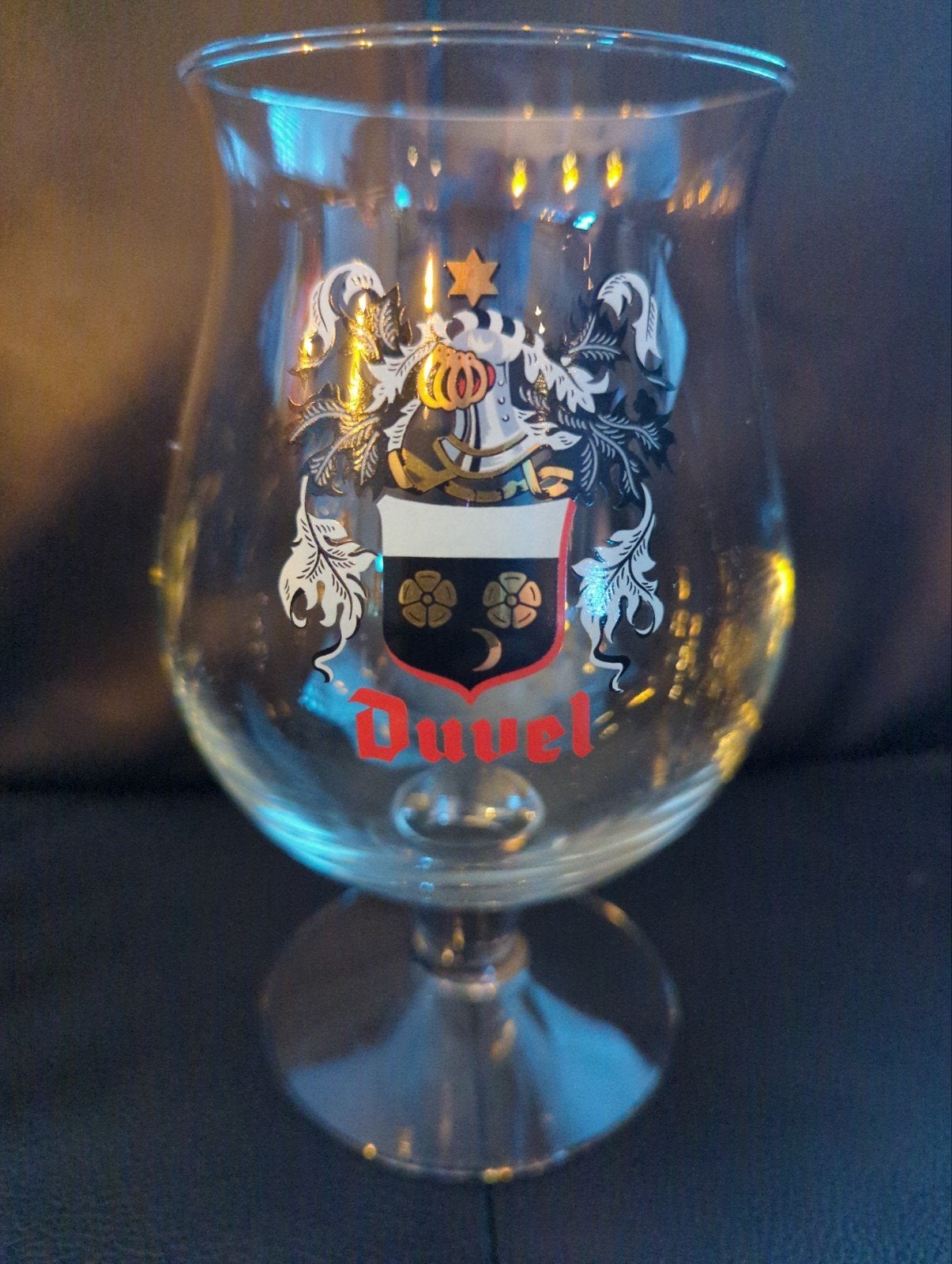 Vintage Duvel Moortgat bierglas, Ophalen, Zo goed als nieuw, Glas of Glazen, Duvel