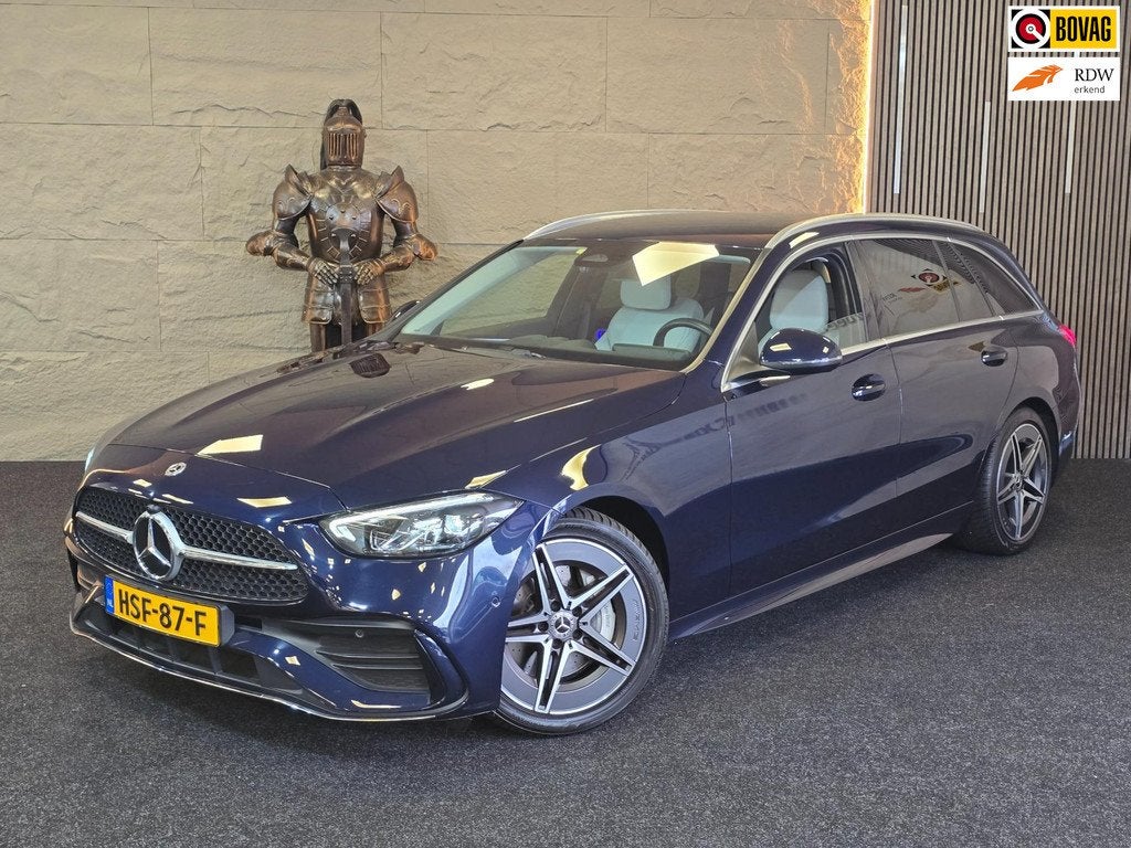 Mercedes-Benz C-klasse Estate 200 AMG Line|GARANTIE|FACELIFT, Automaat, Euro 6, 4 cilinders, Blauw