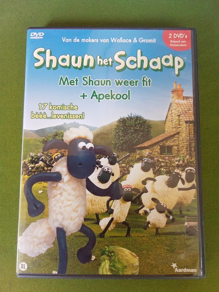 Shaun het Schaap: Met Shaun weer fit + Apekool (2 DVD's), Cd's en Dvd's, Europees, Alle leeftijden, Boxset, Ophalen of Verzenden