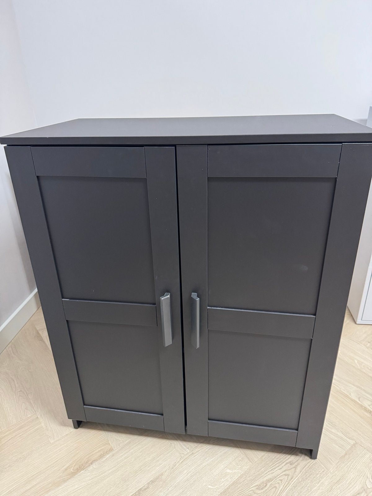 IKEA BRIMNES Kast met deuren, zwart, 78x95 cm, Huis en Inrichting, Ophalen, Overige materialen, Gebruikt, 50 tot 100 cm