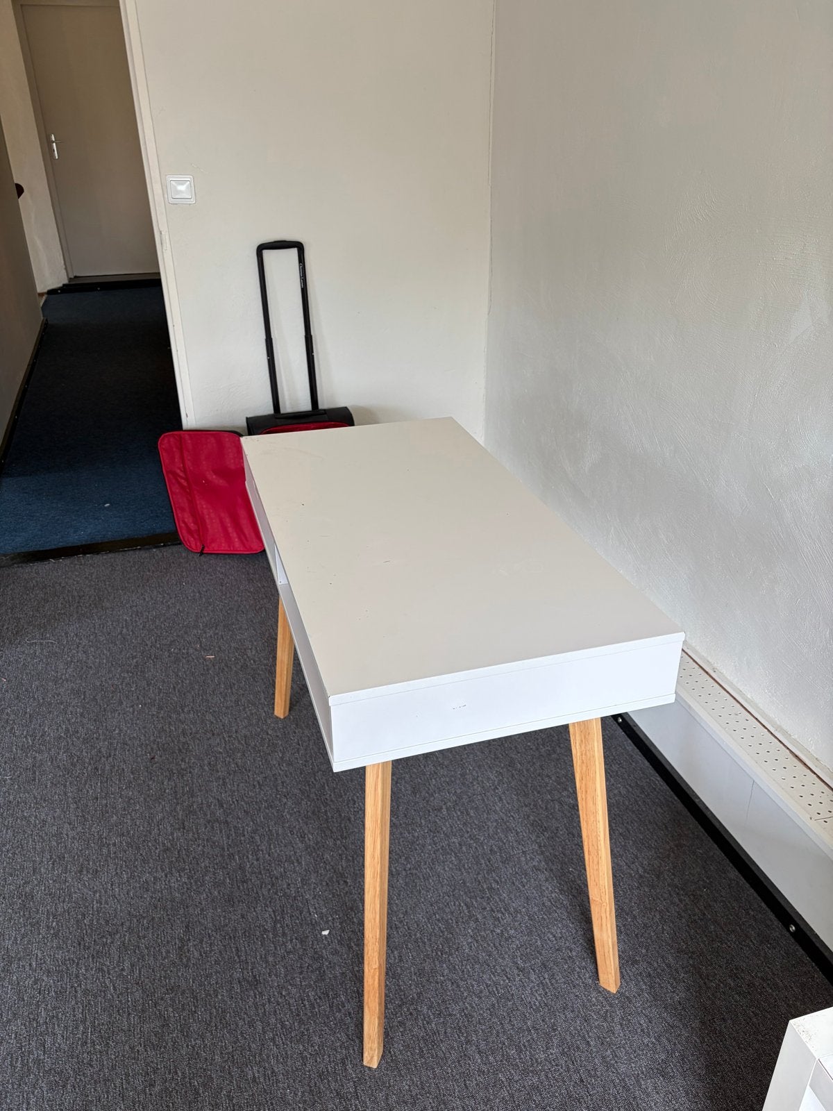 Witte make-up tafel met lade en opbergvak, Ophalen, Gebruikt, 100 tot 150 cm, Minder dan 100 cm
