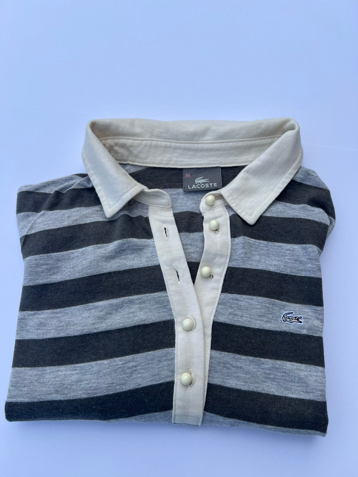 Lacoste zwart grijs, Kleding | Heren, Polo's, Ophalen of Verzenden, Zo goed als nieuw, Maat 48/50 (M), Zwart