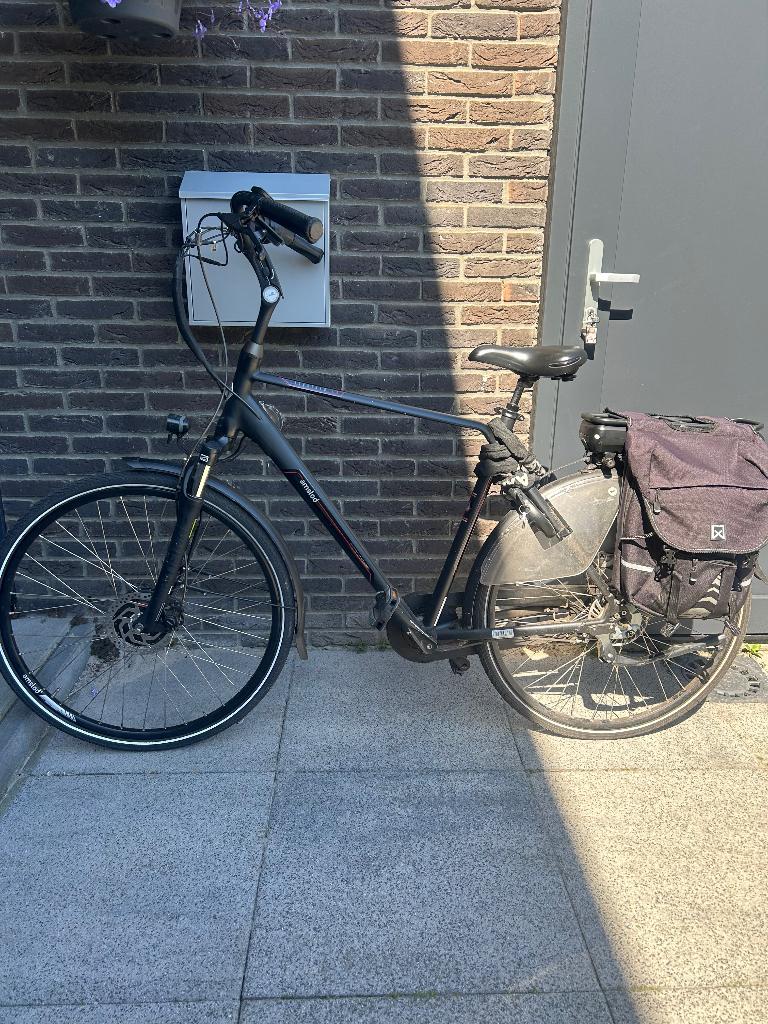 Te Koop Elektrische herenfiets, Fietsen en Brommers, Gebruikt, Vering, Schijfrem, 53 tot 57 cm