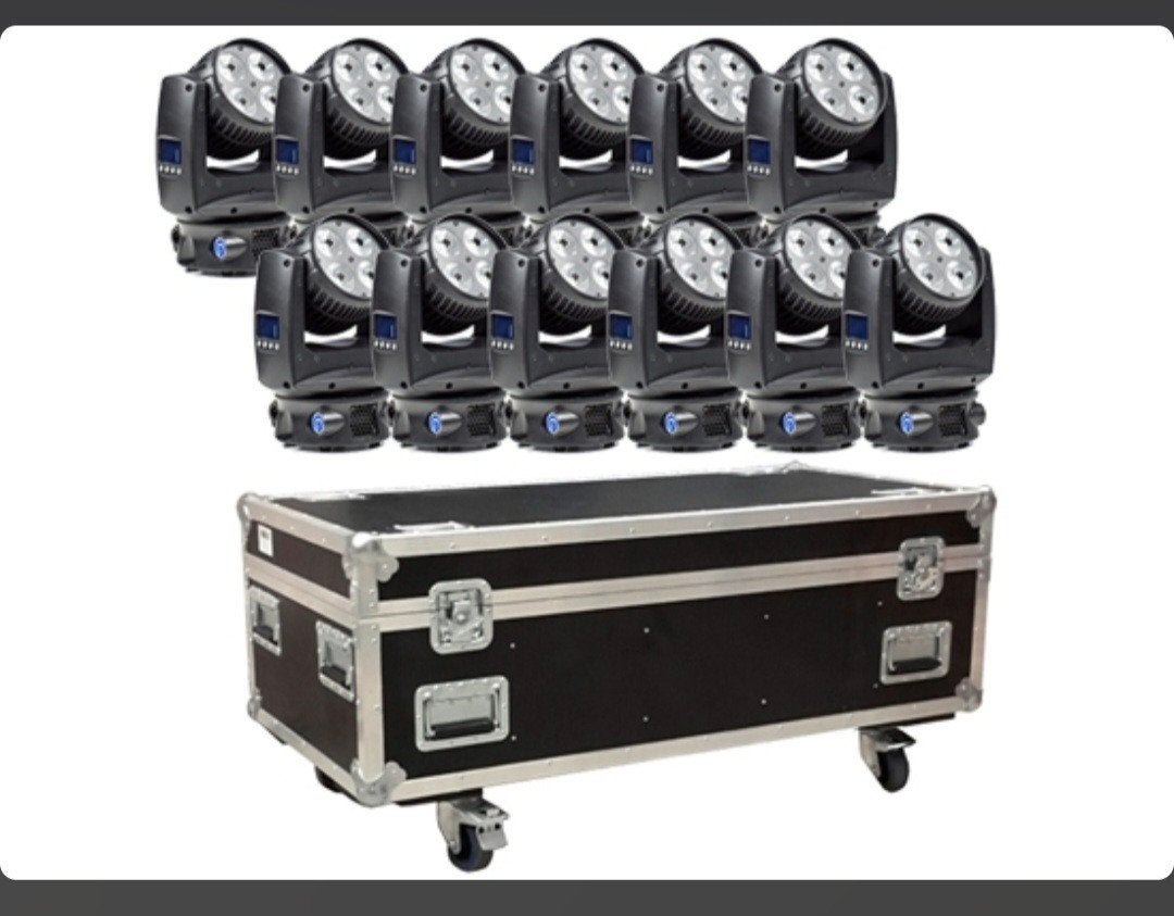 Set van 12 GLP  Moving Head LED Washes met Flightcase, Ophalen, Gebruikt