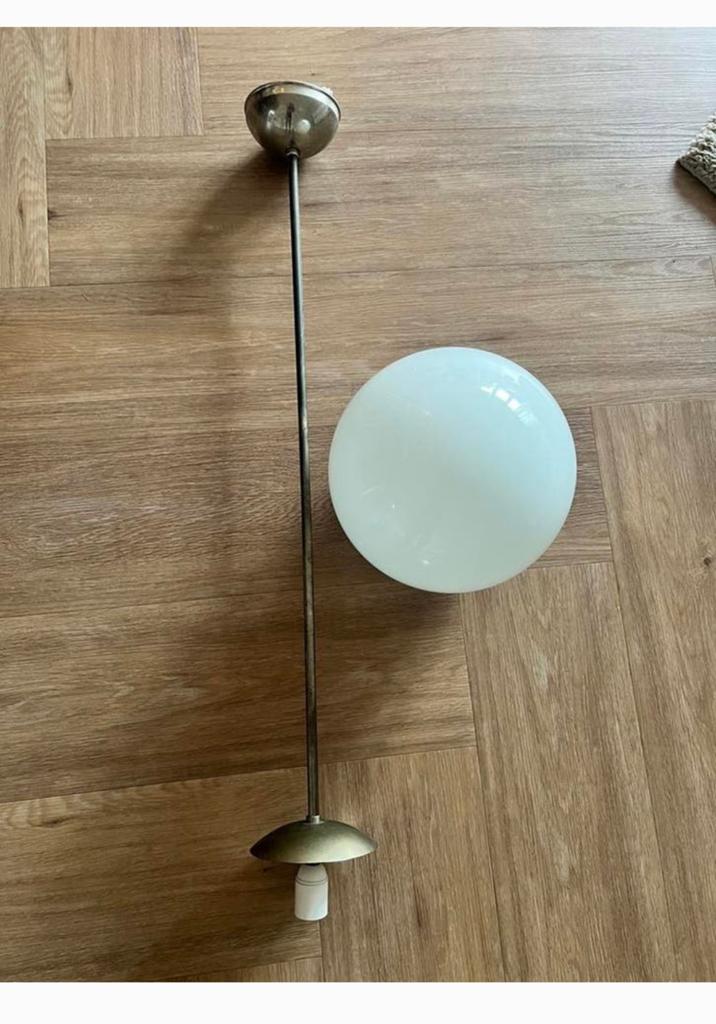 Oude schoollamp, Ophalen, Zo goed als nieuw, Glas