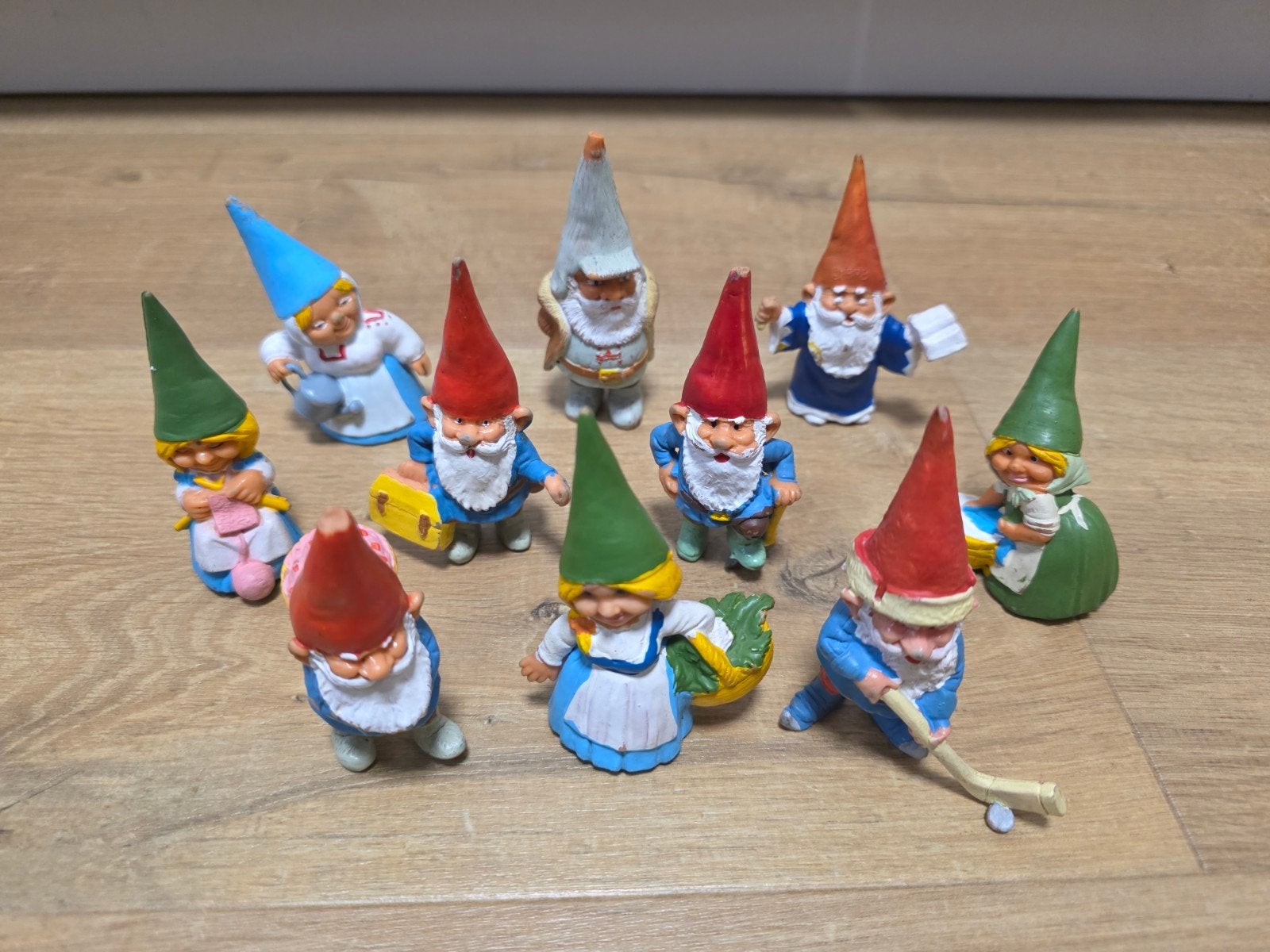 10x Vintage David de Kabouter - Rien Poortvliet - BRB, Verzamelen, Poppetjes en Figuurtjes, Ophalen of Verzenden, Gebruikt