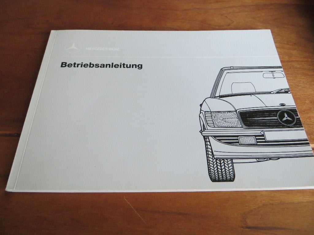 Instructieboek Mercedes 300 SL, 420 SL, 500 SL R107 1985-89, Auto diversen, Ophalen of Verzenden