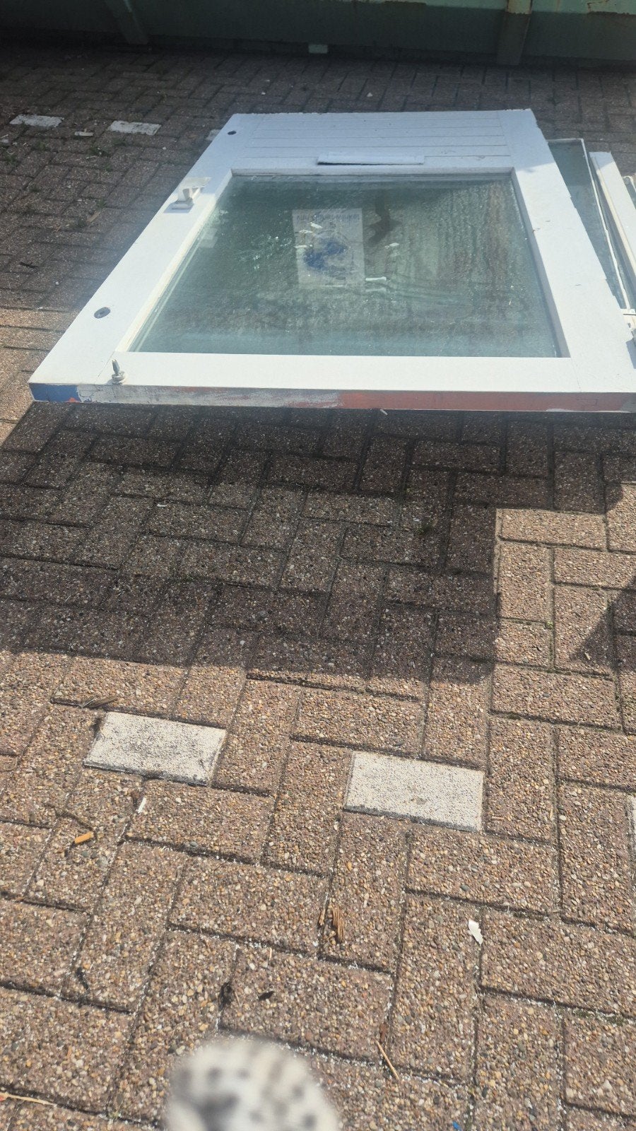 Gebruikte buitendeur met glas en brievenbus, Gebruikt, 80 tot 100 cm, Ophalen of Verzenden, Buitendeur