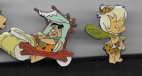 FRED EN PEBBLES UIT DE FLINTSTONES SERIE 2 STUKS, Ophalen of Verzenden, Gebruikt, Merk, Speldje of Pin
