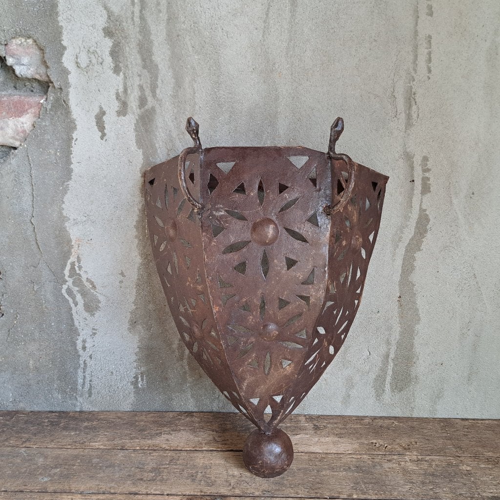 Metalen Marokkaanse wandlamp muurlamp roestbruin *Etage3*, Huis en Inrichting, Gebruikt, ., Ophalen of Verzenden, .