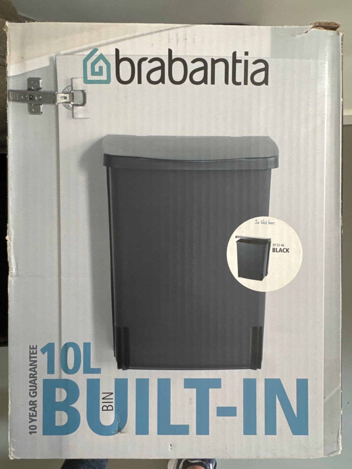 Brabantia Inbouw Prullenbak 10L - Nieuw in Doos, Minder dan 10 liter, Ophalen of Verzenden, Nieuw, Kunststof