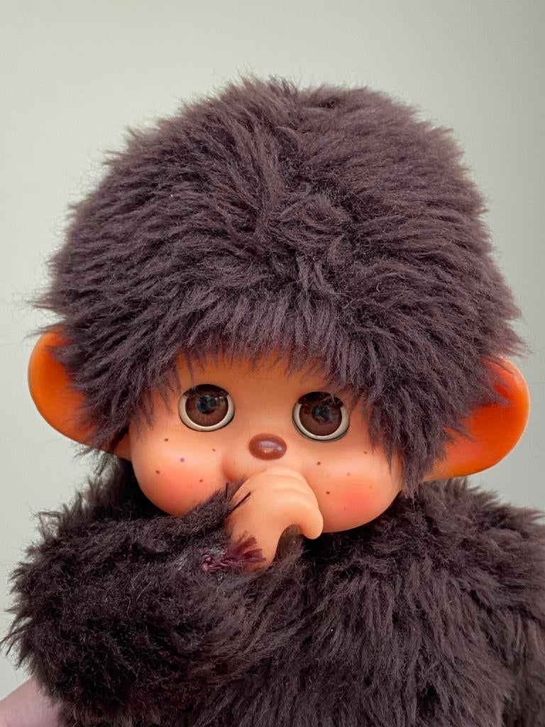 Vintage Tomo Japan 18 cm Monchhichi Sleepy Eye Monchichi 70, Verzamelen, Ophalen of Verzenden