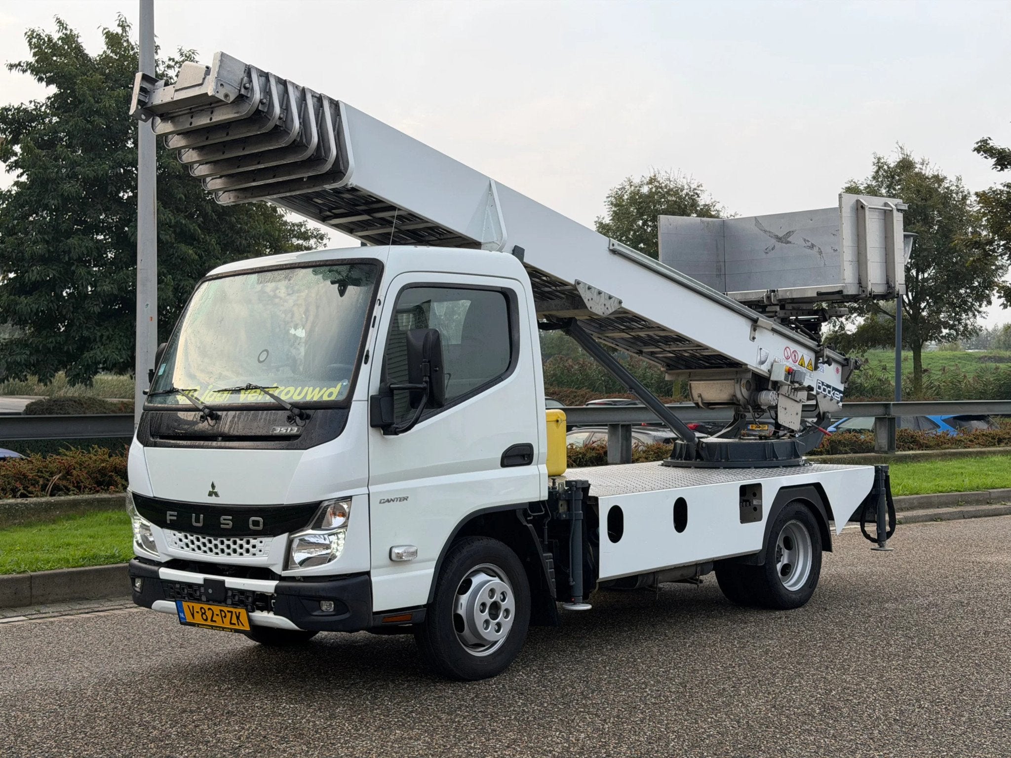FUSO Canter 3S15 Verhuis/Ladder 30M Böcker Lift EURO 6, Gebruikt, Euro 6, FUSO, Wit