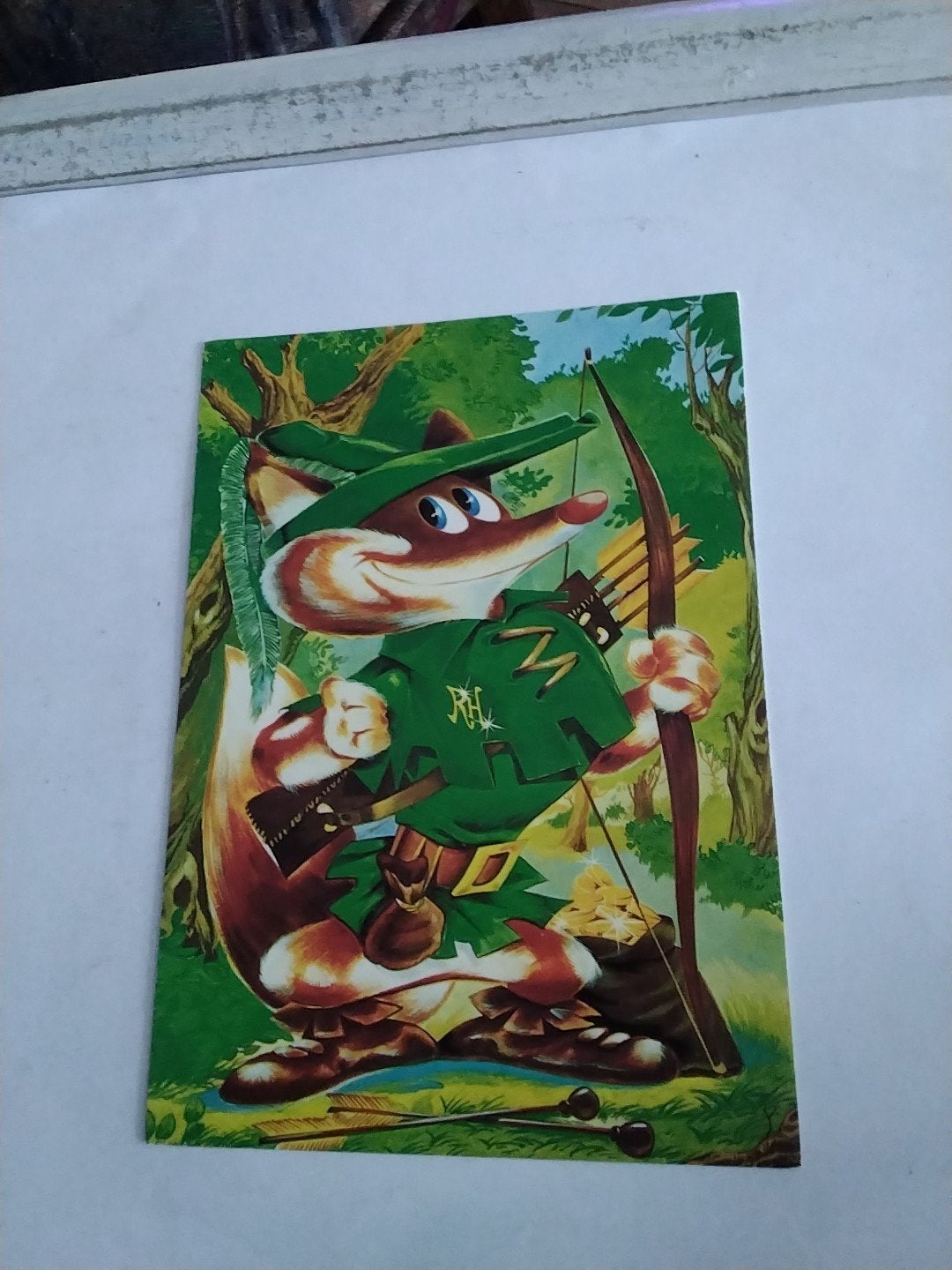 Ansichtkaart Robin Hood Vos RH-100 Fantasy World Productions, Ophalen of Verzenden, 1980 tot heden, Ongelopen, Overige thema's
