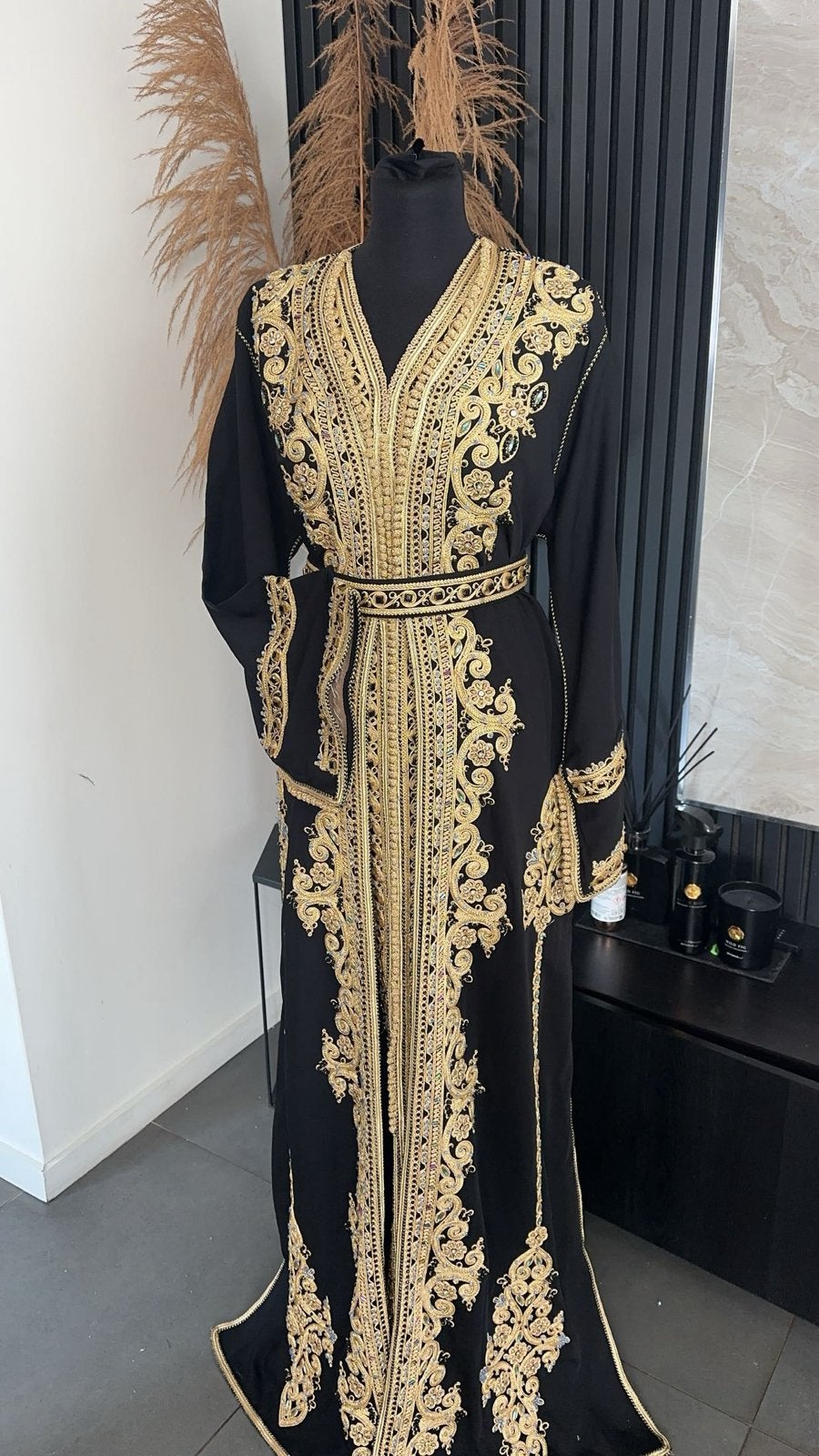 Mooie Zwarte Kaftan - Unieke Maat, Overige typen, Zwart, Maat 42/44 (L), Ophalen of Verzenden