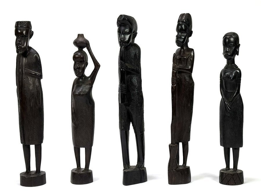 963. Houten beelden. Kenia - Afrika, tweede helft 20e eeuw, Houtsnijwerk, Ophalen of Verzenden, Hout, Afrika