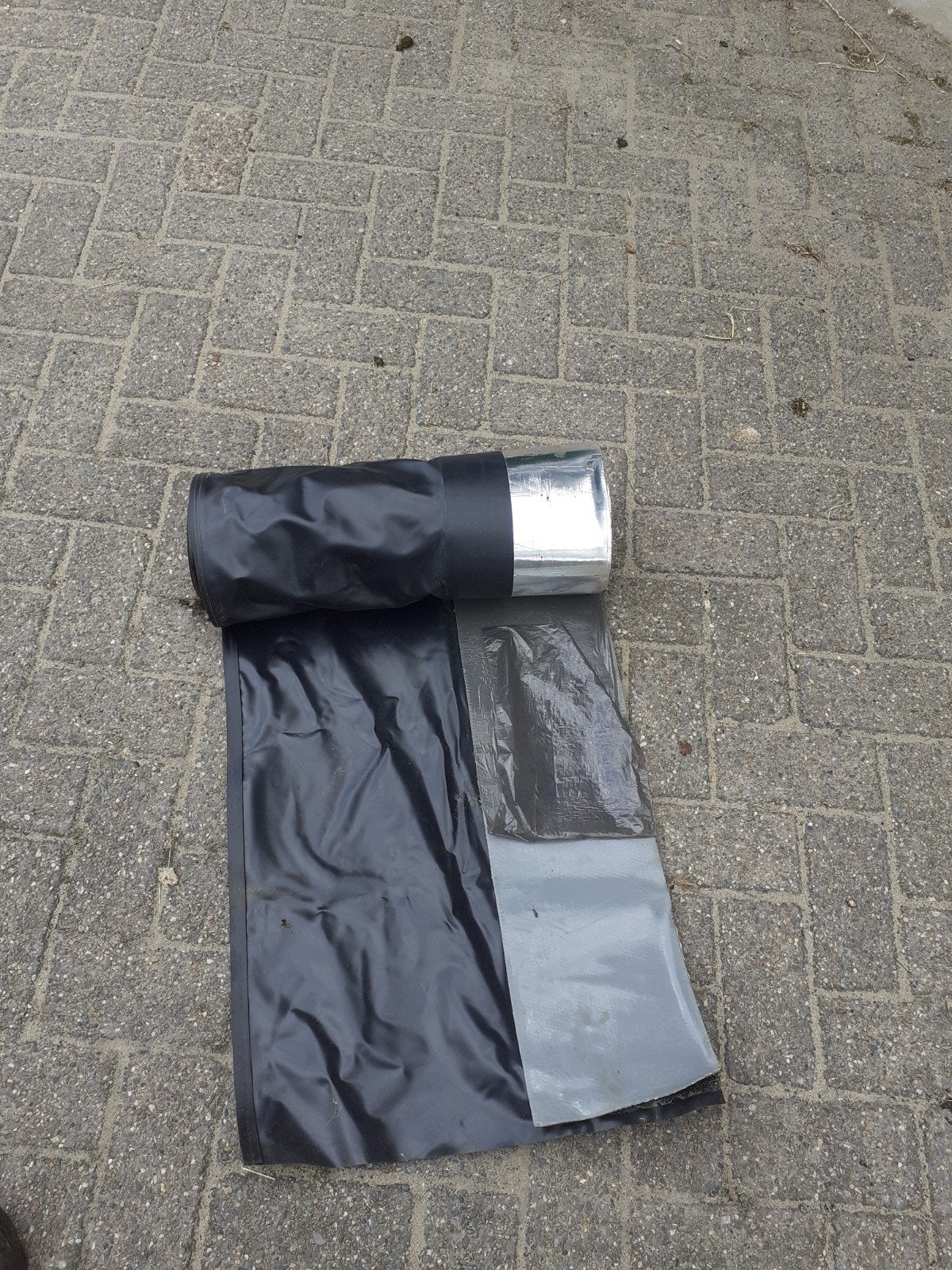 Lateislabbe epdm met loodvervanger strook totaal 28 m, Ophalen of Verzenden, Minder dan 5 m², Zeil