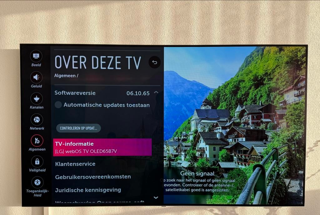 LG OLED65B7V 65 inch 4K OLED Smart TV, Ophalen, OLED, Zo goed als nieuw, 100 Hz
