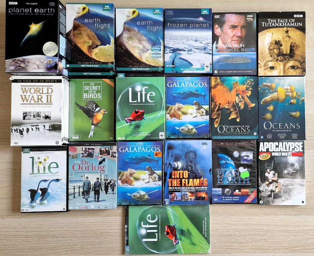 Verzameling Documentaires DVD en Films Series DVD en BluRay, Cd's en Dvd's, Dvd's | Tv en Series, Ophalen, Alle leeftijden, Zo goed als nieuw