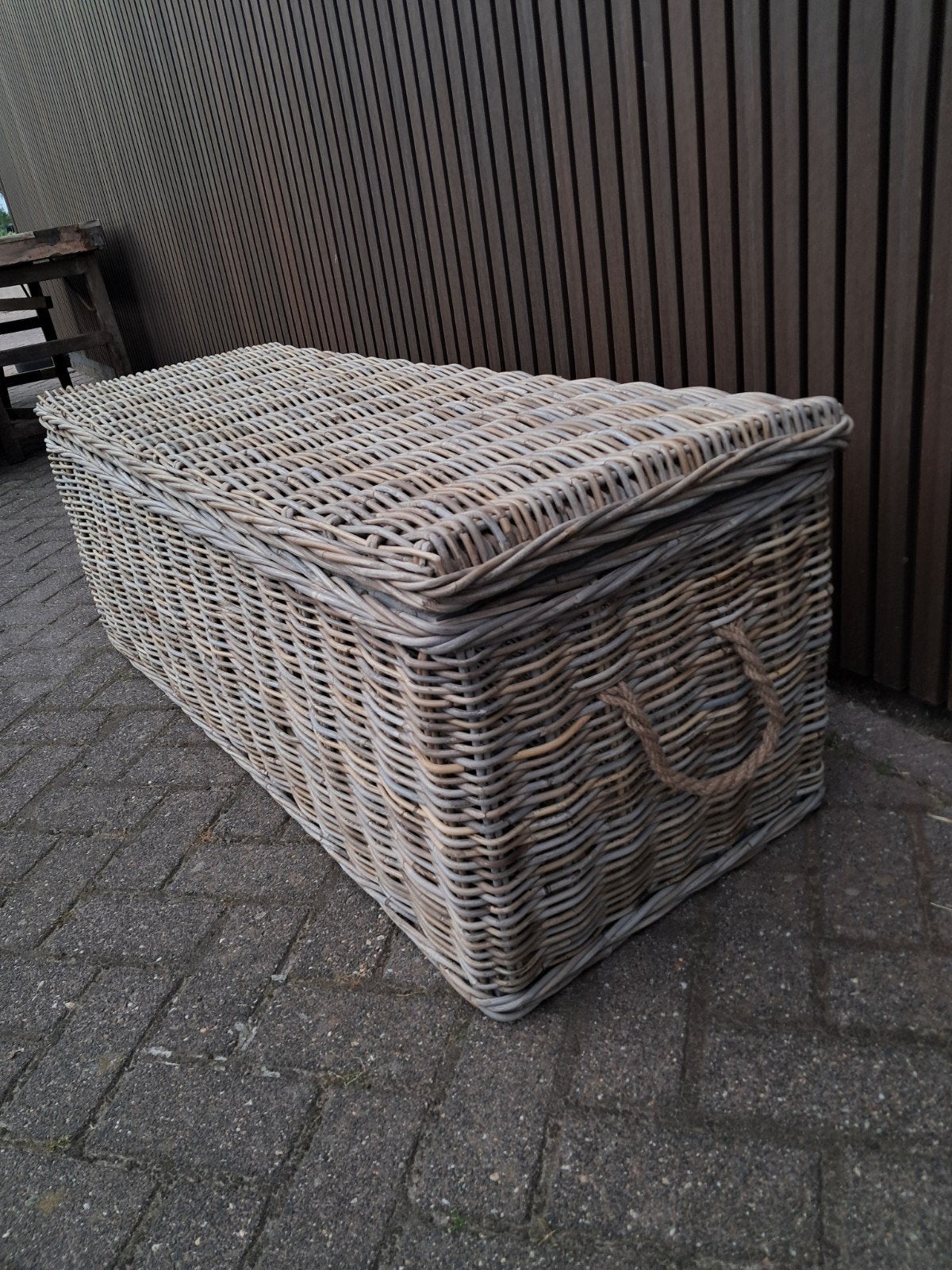 Mega grote manden speelgoedkist / dekenkist €95,- p.s.🤎🖤, Ophalen, Nieuw, Rechthoekig, Riet