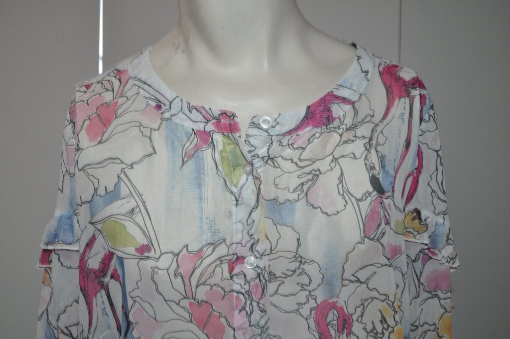 Tuw18 Mooie lange blouse maat 50, Kleding | Dames, Blouses en Tunieken, Ophalen of Verzenden, Zo goed als nieuw, Maat 46/48 (XL) of groter