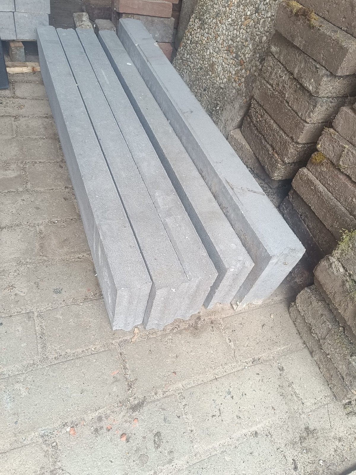 Opsluitbanden 15x6x100 en 20x8x100 cm, Tuin en Terras, Tegels en Klinkers, Ophalen, Overige typen, Nieuw, Minder dan 5 m²