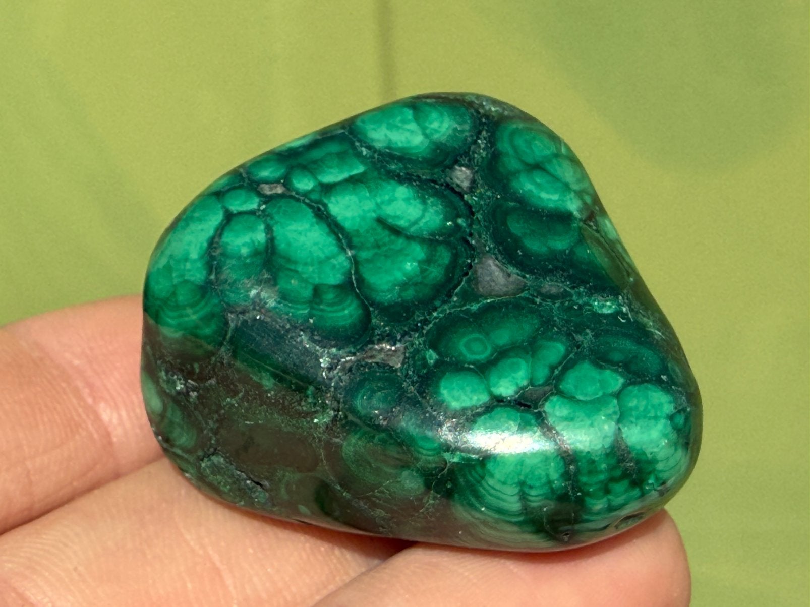 Nr 63 Malachiet vrijevorm mineralen, Ophalen of Verzenden, Mineraal