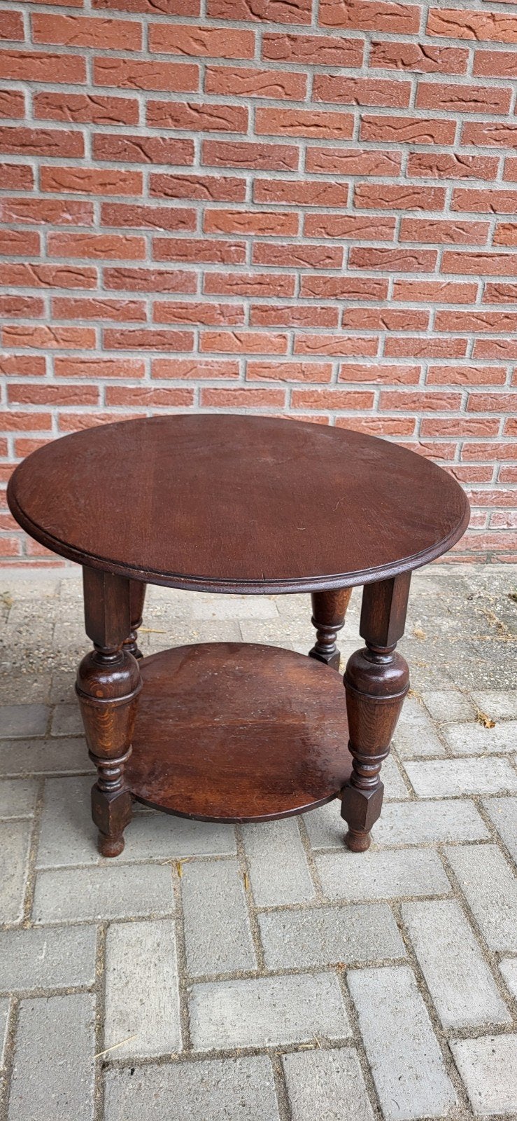 Antieke houten met ronde bladen, Antiek en Kunst, Antiek | Meubels | Tafels, Ophalen