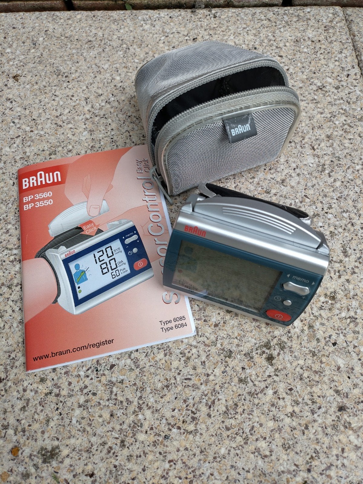 Braun BP 3550 Bloeddrukmeter met etui en handleiding, Ophalen of Verzenden, Gebruikt, Overige typen