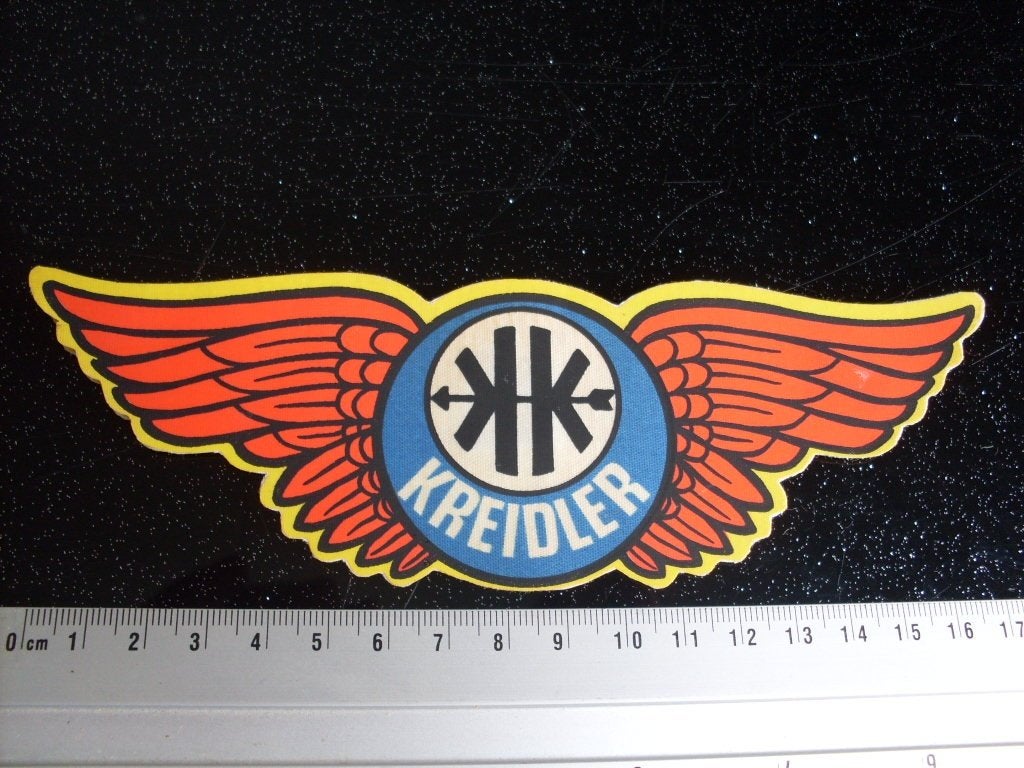 sticker kreidler logo wings vintage, Verzenden, Zo goed als nieuw, Auto of Motor