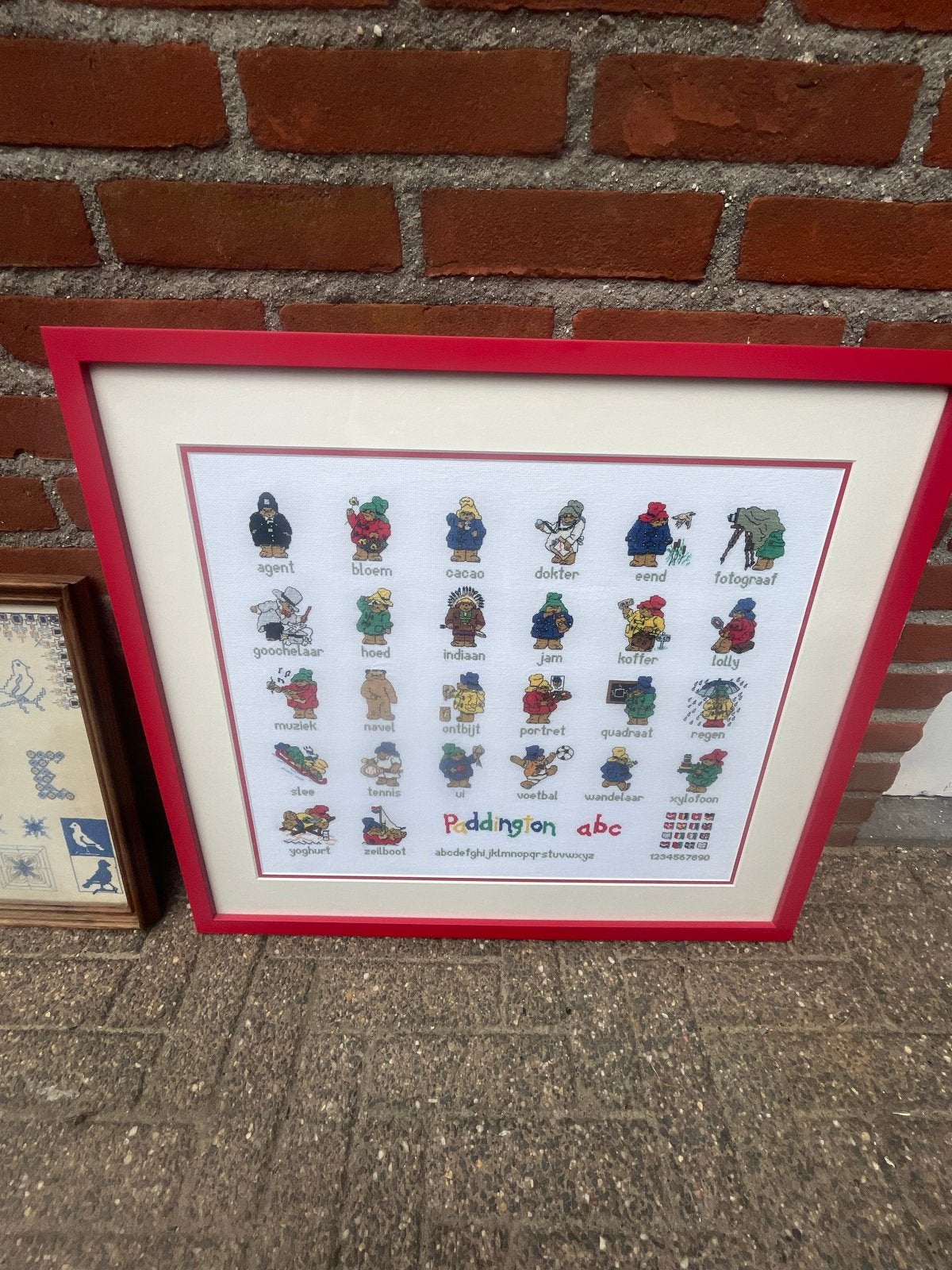 Borduurwerk Paddington en vintage patroon incl. lijsten, Ophalen, Gebruikt, Handborduren, Borduurpakket