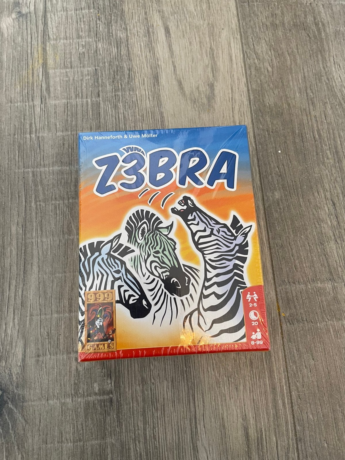 Spelletje zebra, Drie of vier spelers, Ophalen, Nieuw