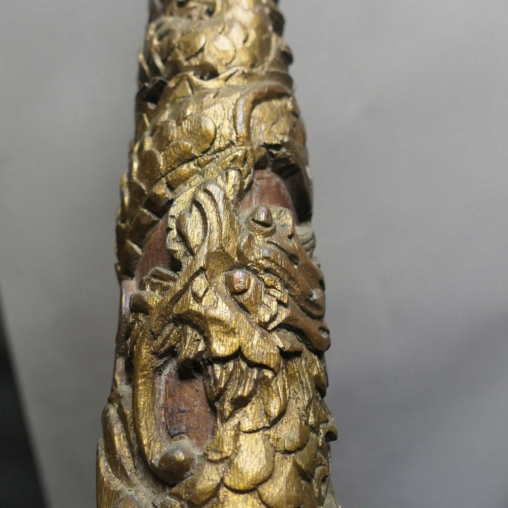 Draak Naga DX6 China tempel pilaar beeld kunst chinees hout, Ophalen of Verzenden