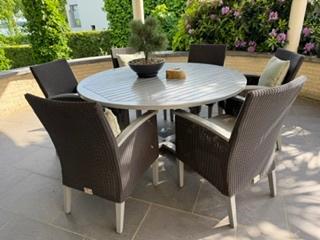 Complete tuinset 4 Seasons, Ophalen, Gebruikt, Eettafel, 6 zitplaatsen