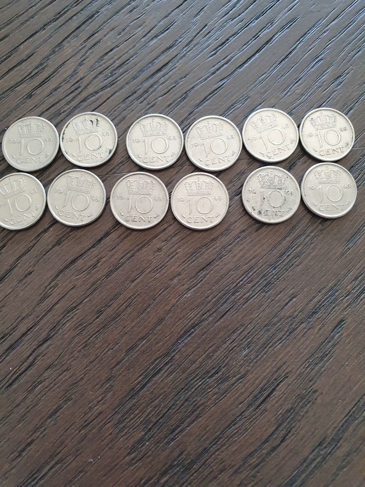 12 nikkelen dubbeltjes Koningin Wilhelmina, Ophalen of Verzenden, Koningin Wilhelmina, 10 cent, Losse munt