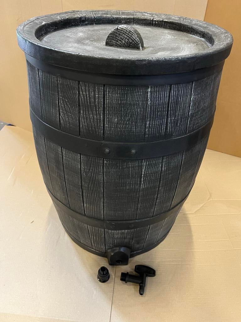 Nieuwe regenton hout look 120L met kraan en vulautomaat, Kunststof, Met kraantje, Ophalen of Verzenden, Nieuw