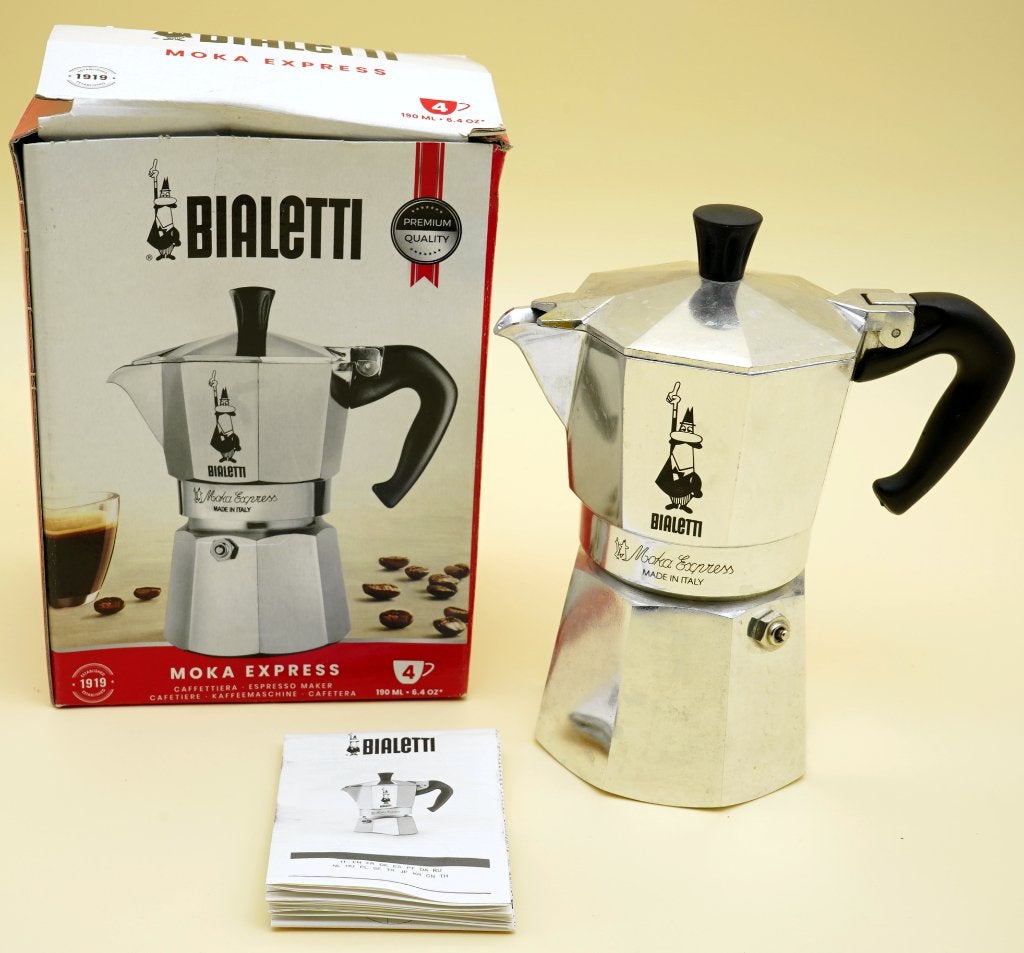Originele Bialetti Moka Express 4-kops (190 ml), ., Zilver, Ophalen of Verzenden, Bialetti