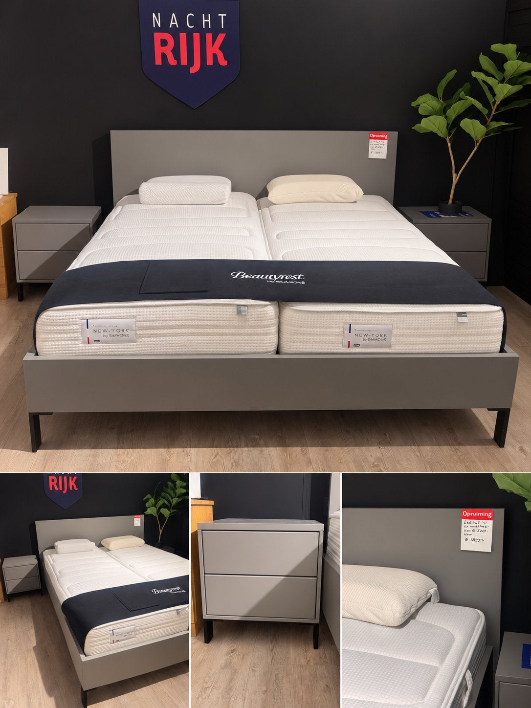 Luxe ledikant 180x200 + 2 nachtkastjes, Huis en Inrichting, Ophalen, Overige kleuren, 180 cm, 200 cm