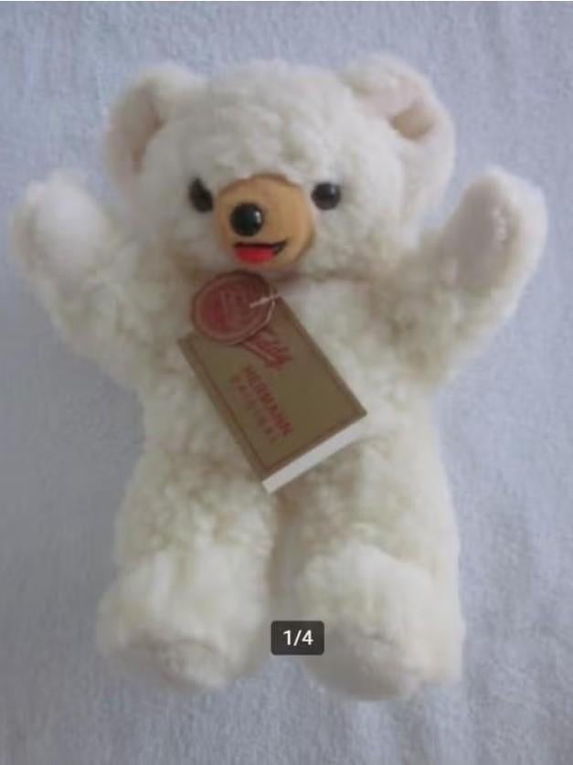 Teddy Hermann Original lengte 12 cm., Verzamelen, Beren en Cherished Teddies, Zo goed als nieuw, Stoffen beer, Overige merken