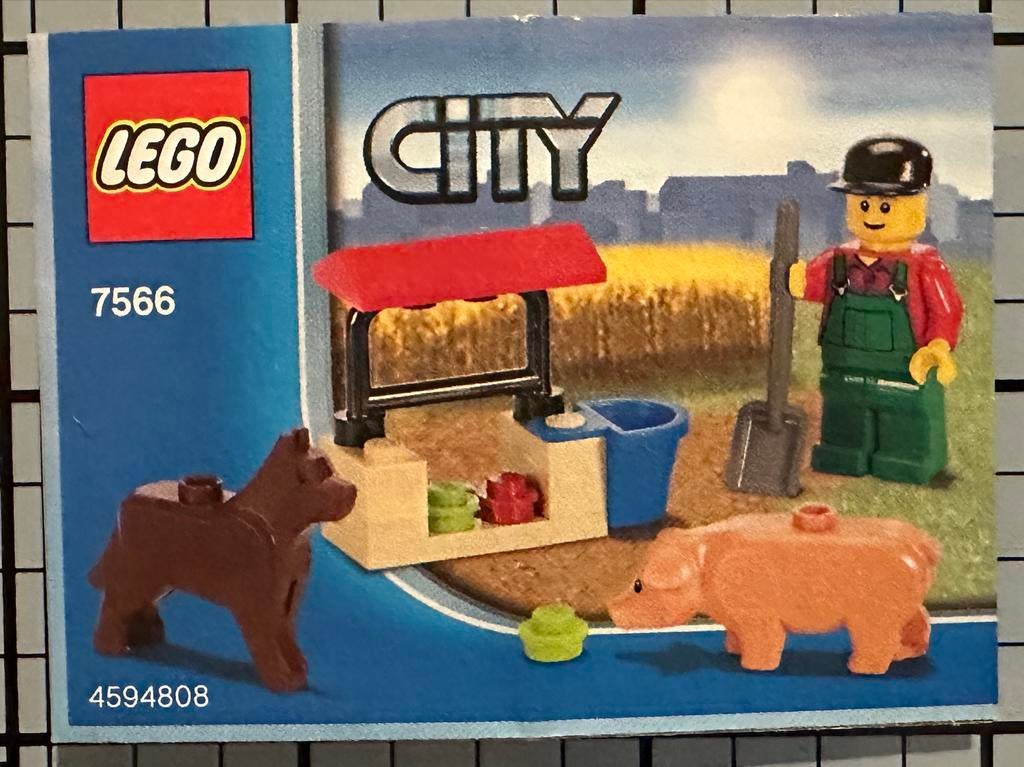 Lego City 7566 Boer met varken en hond, Ophalen of Verzenden, Zo goed als nieuw, Complete set, Lego