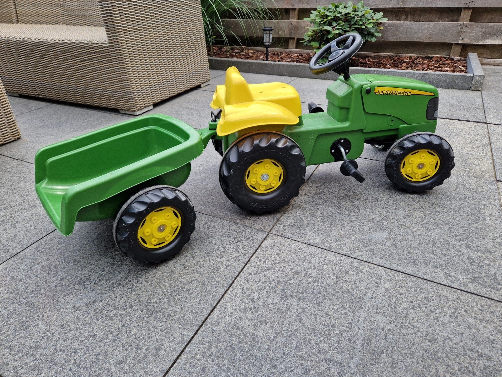 Tractor met aanhanger, Kinderen en Baby's, Speelgoed | Buiten | Skelters, Ophalen, Gebruikt, Overige merken