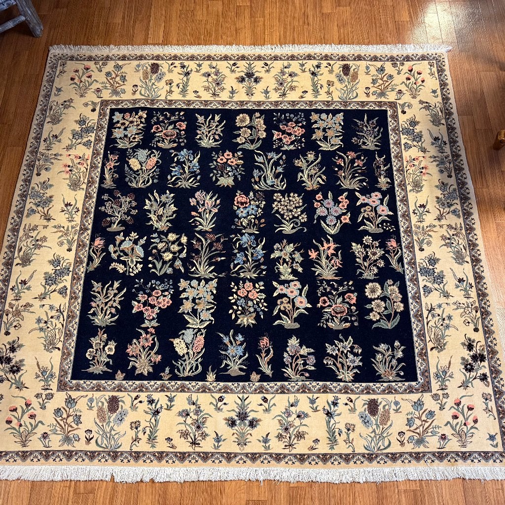 perzisch tapijt nain met zijde – 216 x 204 – Gratis bezorgd, TTM Wonen, Meubels – (Perzische) Tapijten en Woonaccessoires, Taag 63, 2491 CS, Den Haag (Forepark)