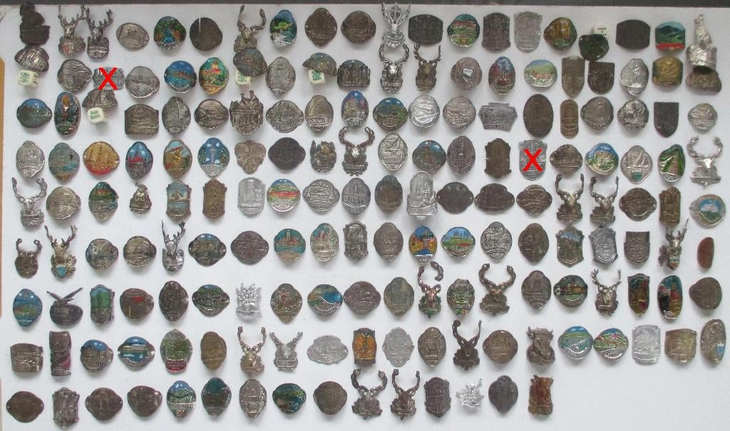 Metalen Duitse Wandelstokplaatjes (Stocknägel) Duitsland., Ophalen of Verzenden, Gebruikt, Overige typen