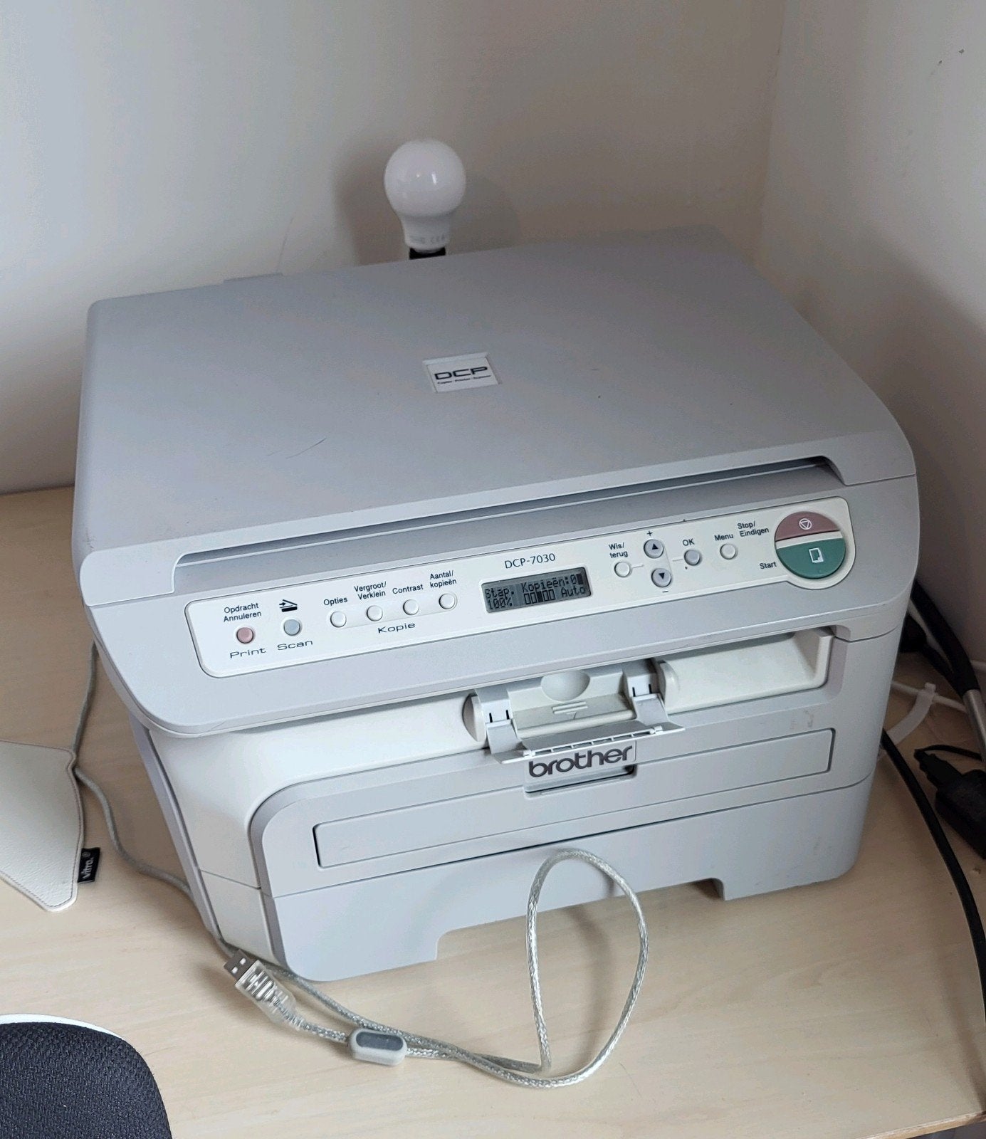 Brother DCP-7030 Laserprinter & Scanner Zwart-Wit, Computers en Software, Printers, Ophalen, Gebruikt, All-in-one, Zwart-en-wit printen